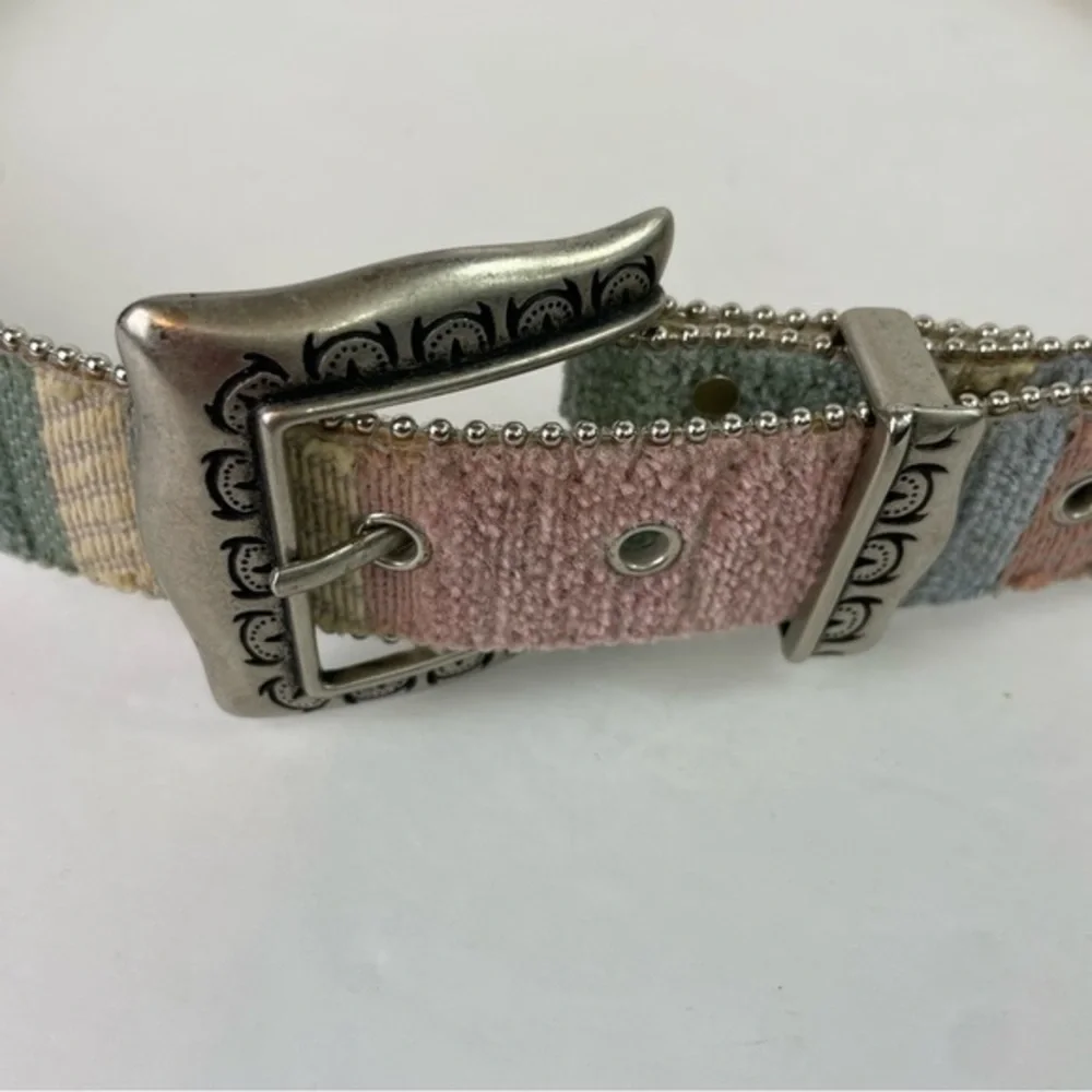 Vintage 80s Multicolored Tapestry Belt‎
